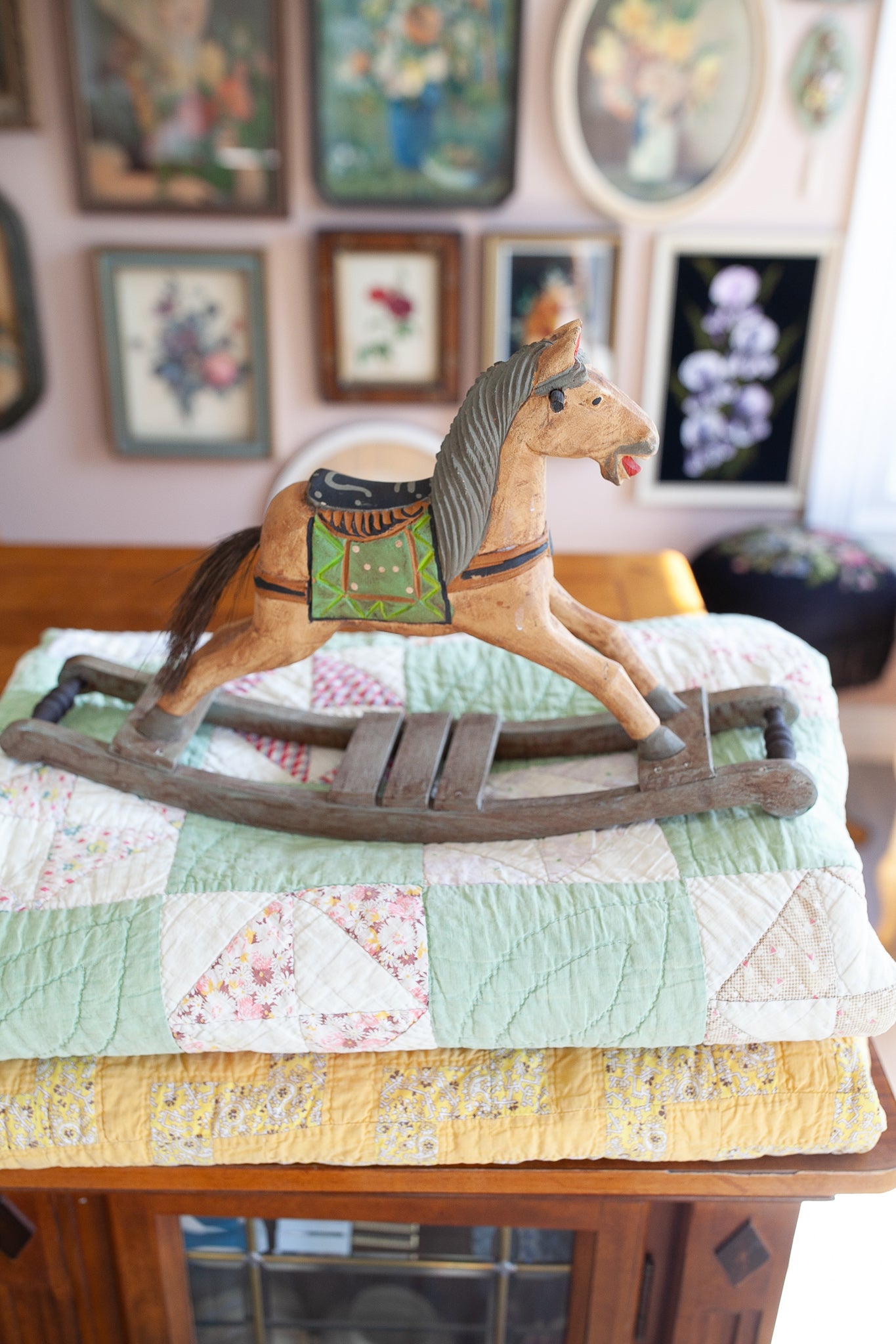 Vintage Rocking Horse - Wooden Rocking Horse