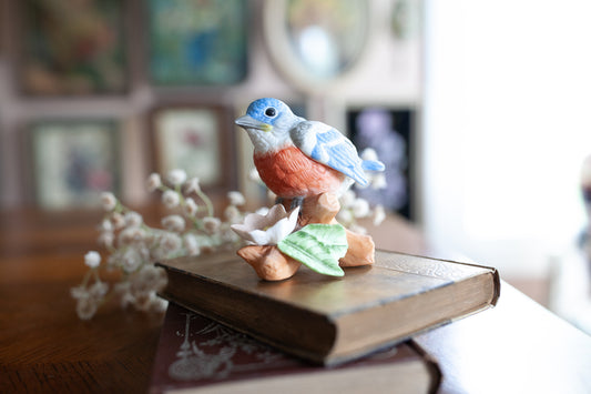 Vintage Bird Statue - Bird- Blue Bird