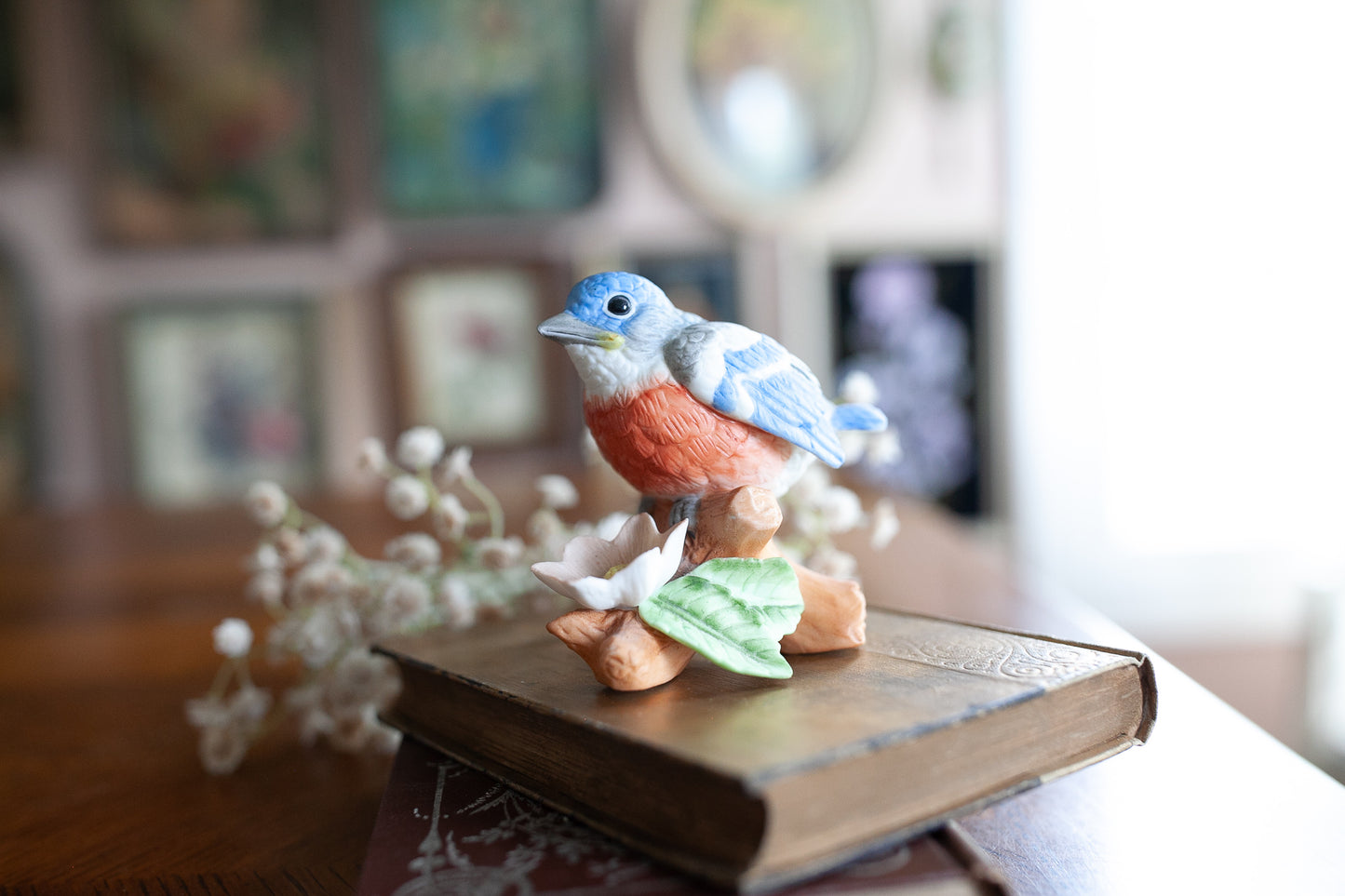 Vintage Bird Statue - Bird- Blue Bird