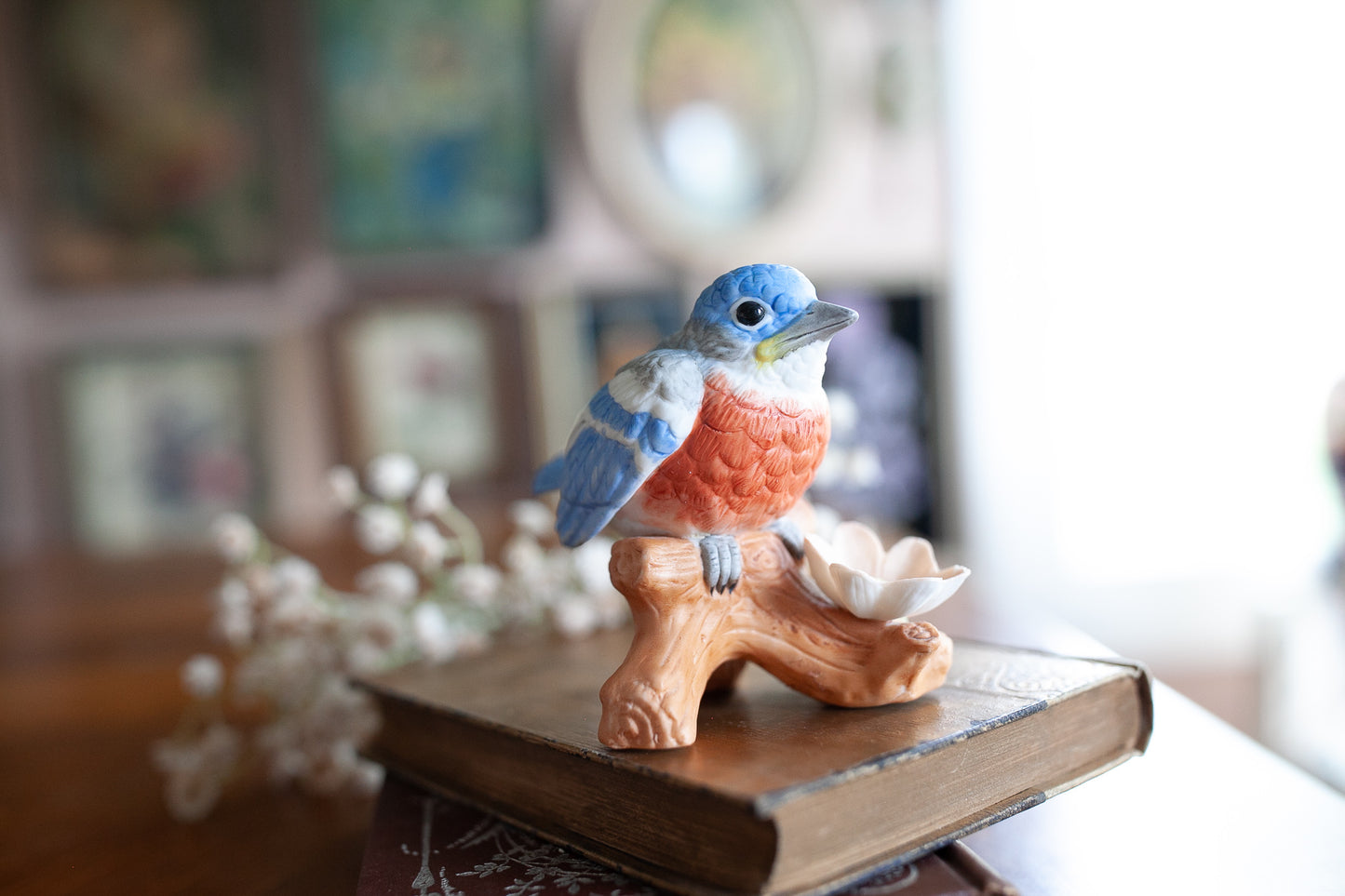 Vintage Bird Statue - Bird- Blue Bird