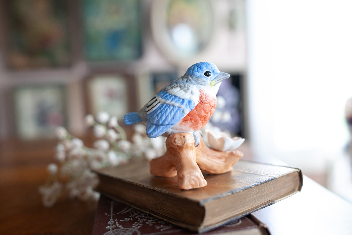 Vintage Bird Statue - Bird- Blue Bird