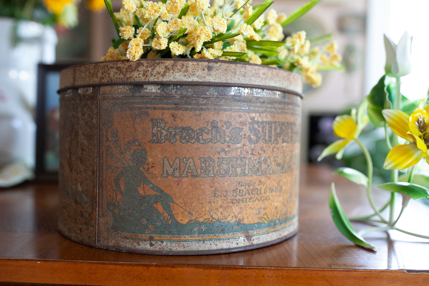 Vintage Marshmallow Tin - Brach's Supreme Marshmallows