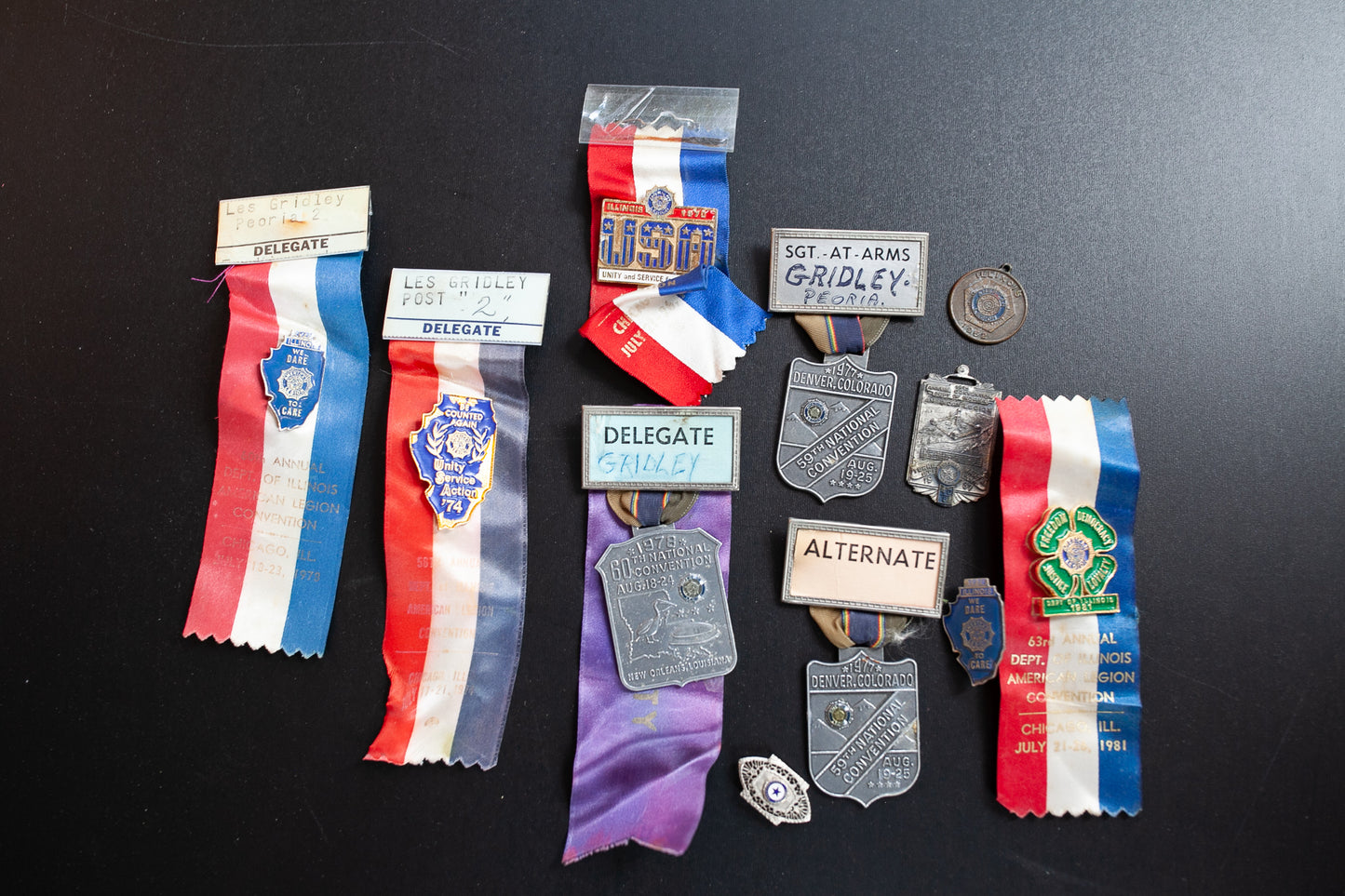 Vintage Ribbons - Medals, Pins - Convention Ribbons