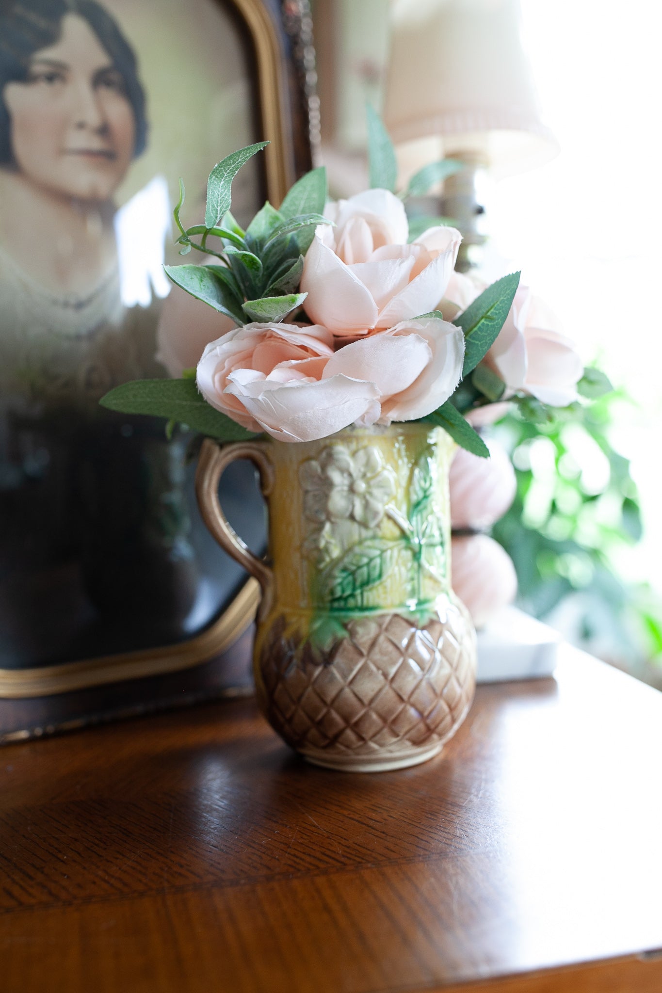 Vintage Pitcher - Yellow Floral Pitcher