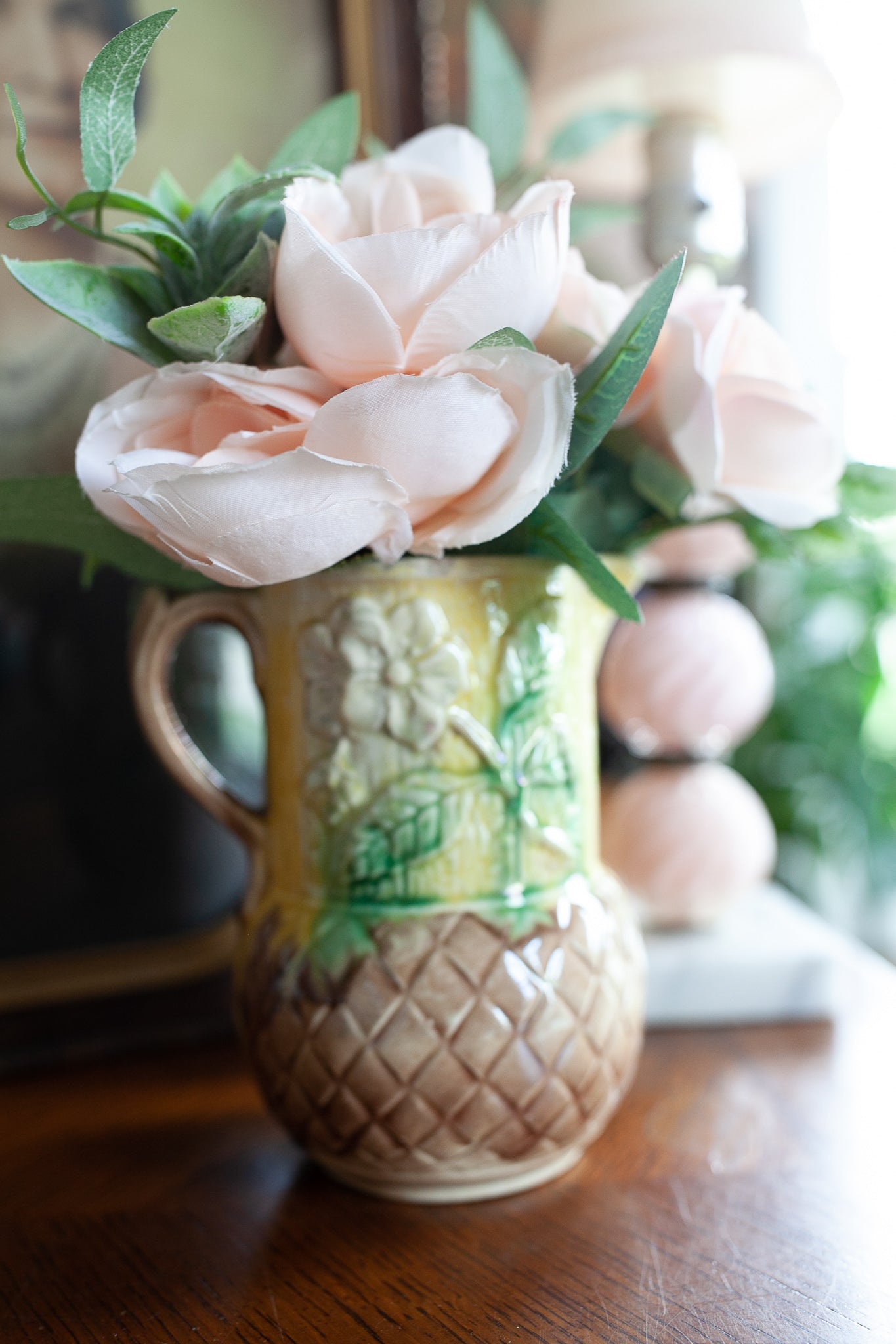 Vintage Pitcher - Yellow Floral Pitcher