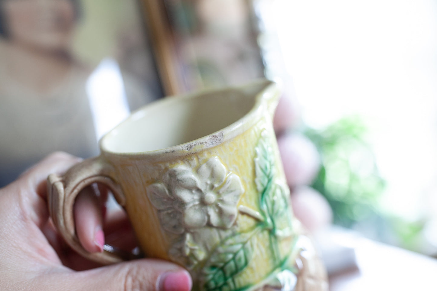 Vintage Pitcher - Yellow Floral Pitcher