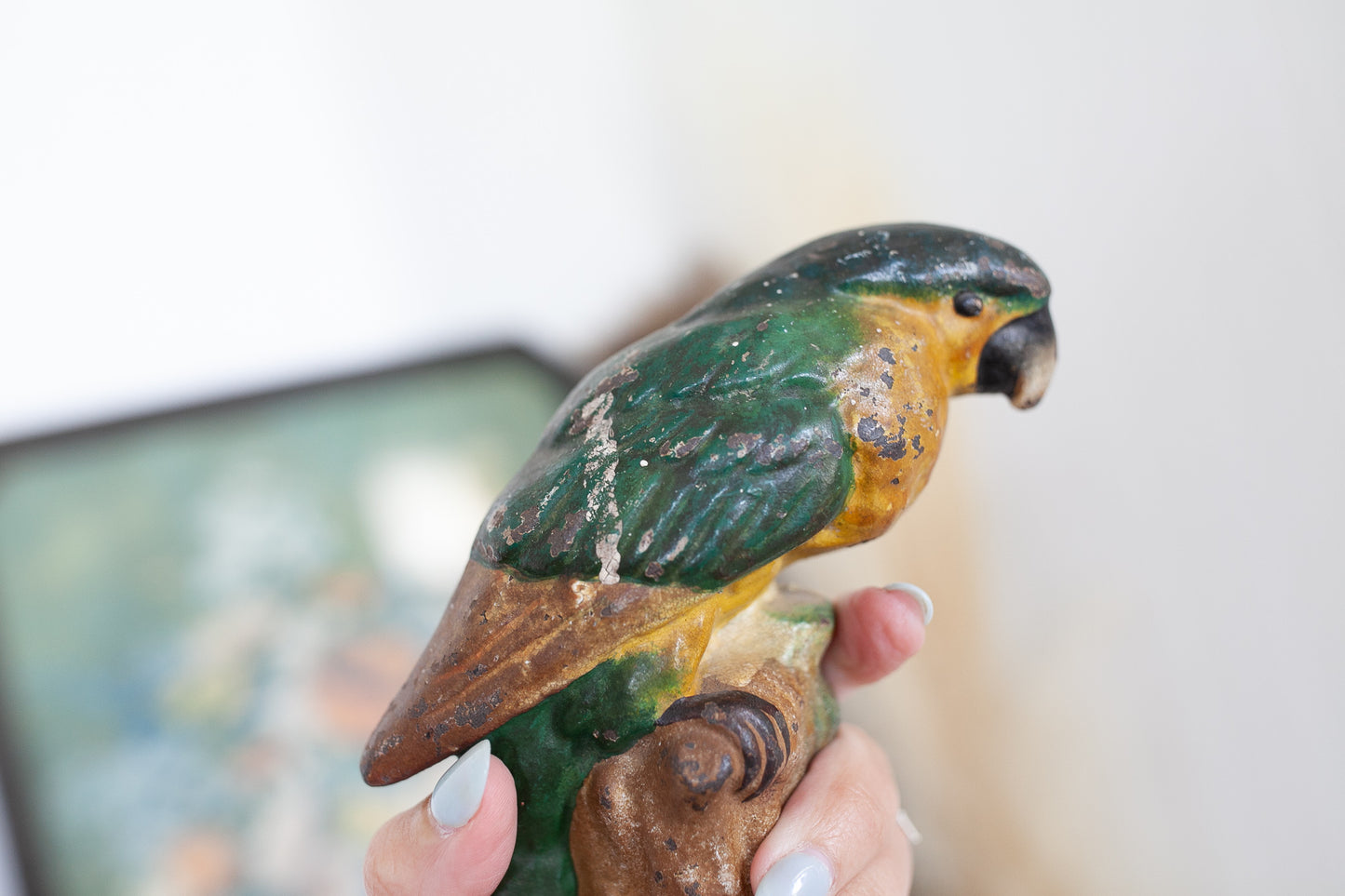 Vintage Cast Iron Doorstop - Parrot Doorstop