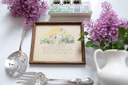 Vintage Framed Poem-Friendship