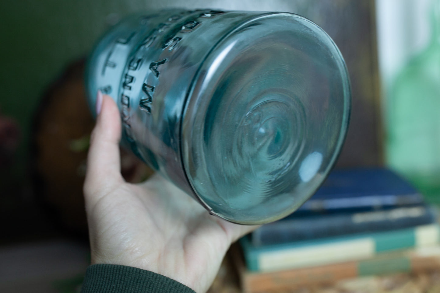 Vintage Glass Jar- Atlas Jar - Strong Shoulder Mason Jar - Vintage Mason Jar