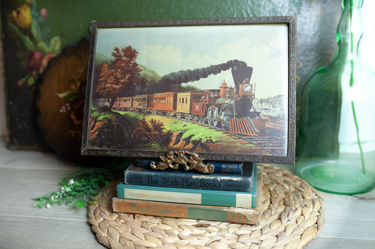 Vintage Train Art - Train Framed Artwork