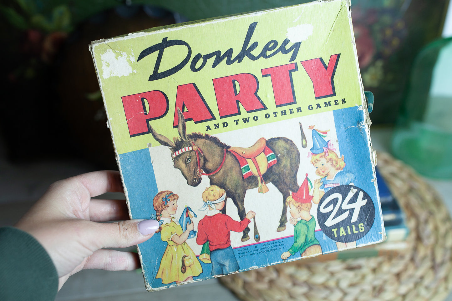 Vintage Kids Game - Kids Party Game - Donkey - Donkey Party - Pin the tail on the donkey