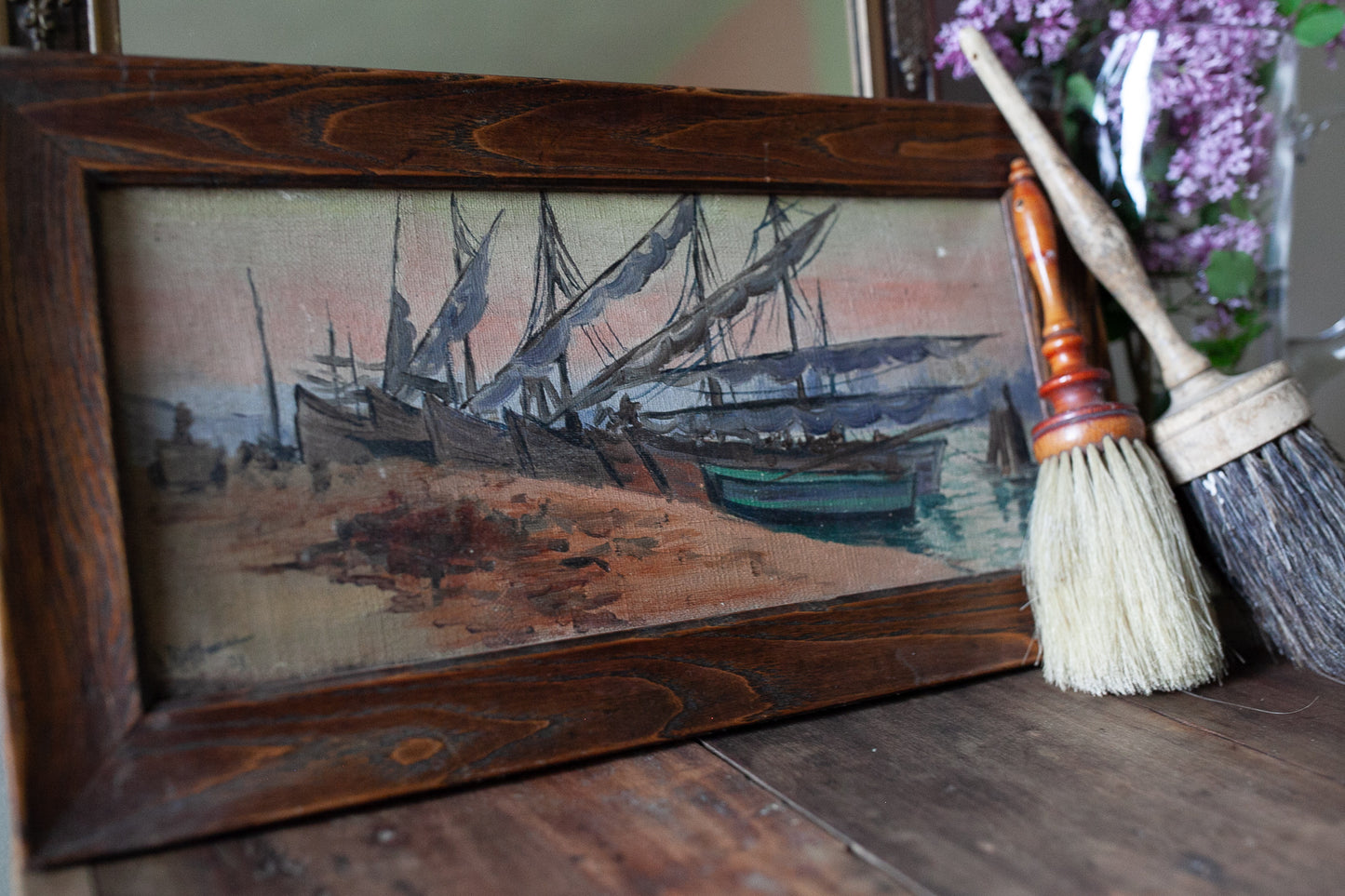 Antique Ship Painting -Nautical Painting