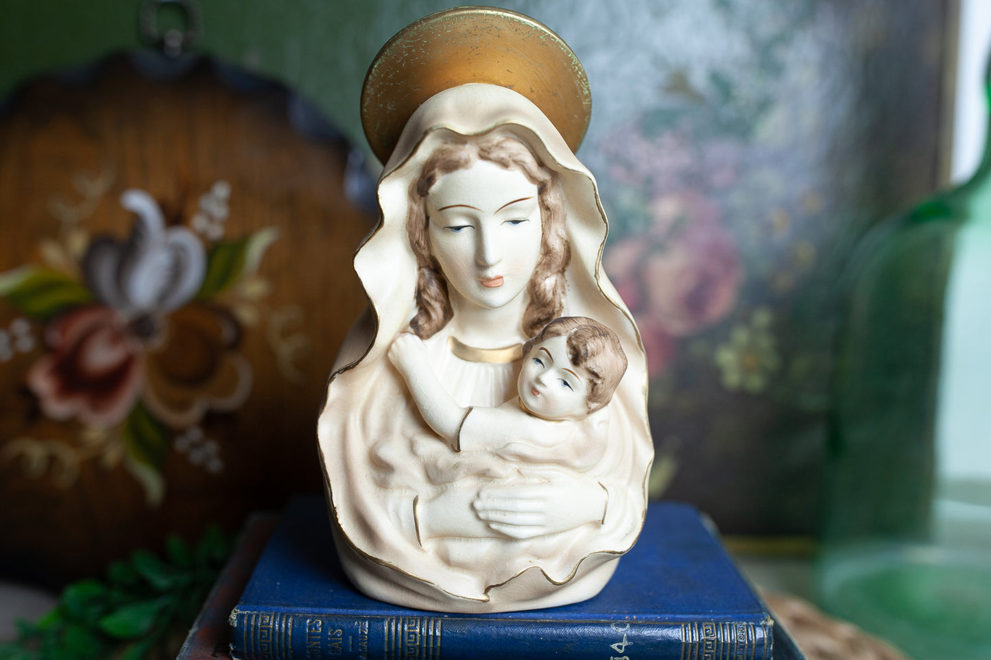 Vintage Mary Statue - Mary Vase- Planter