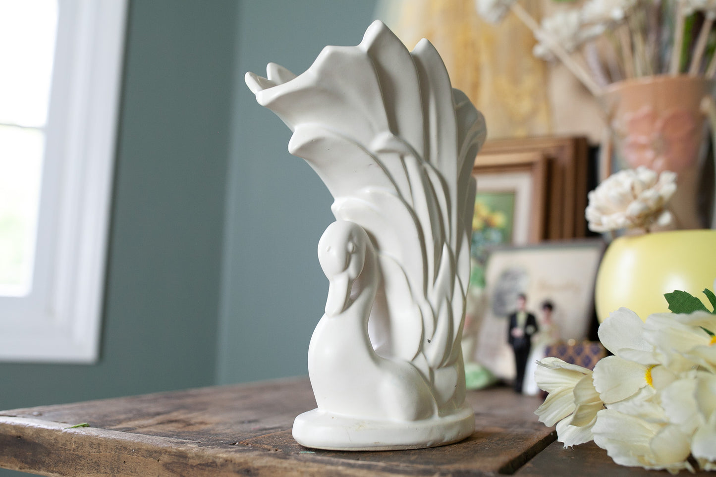 Vintage McCoy Swan Pottery Vase