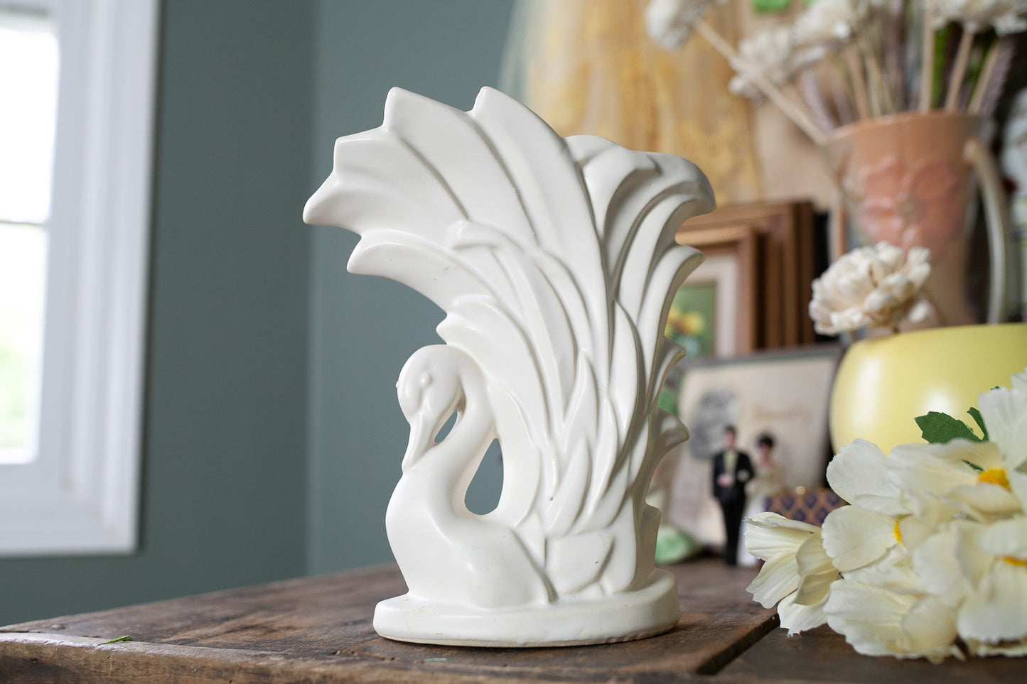 Vintage McCoy Swan Pottery Vase