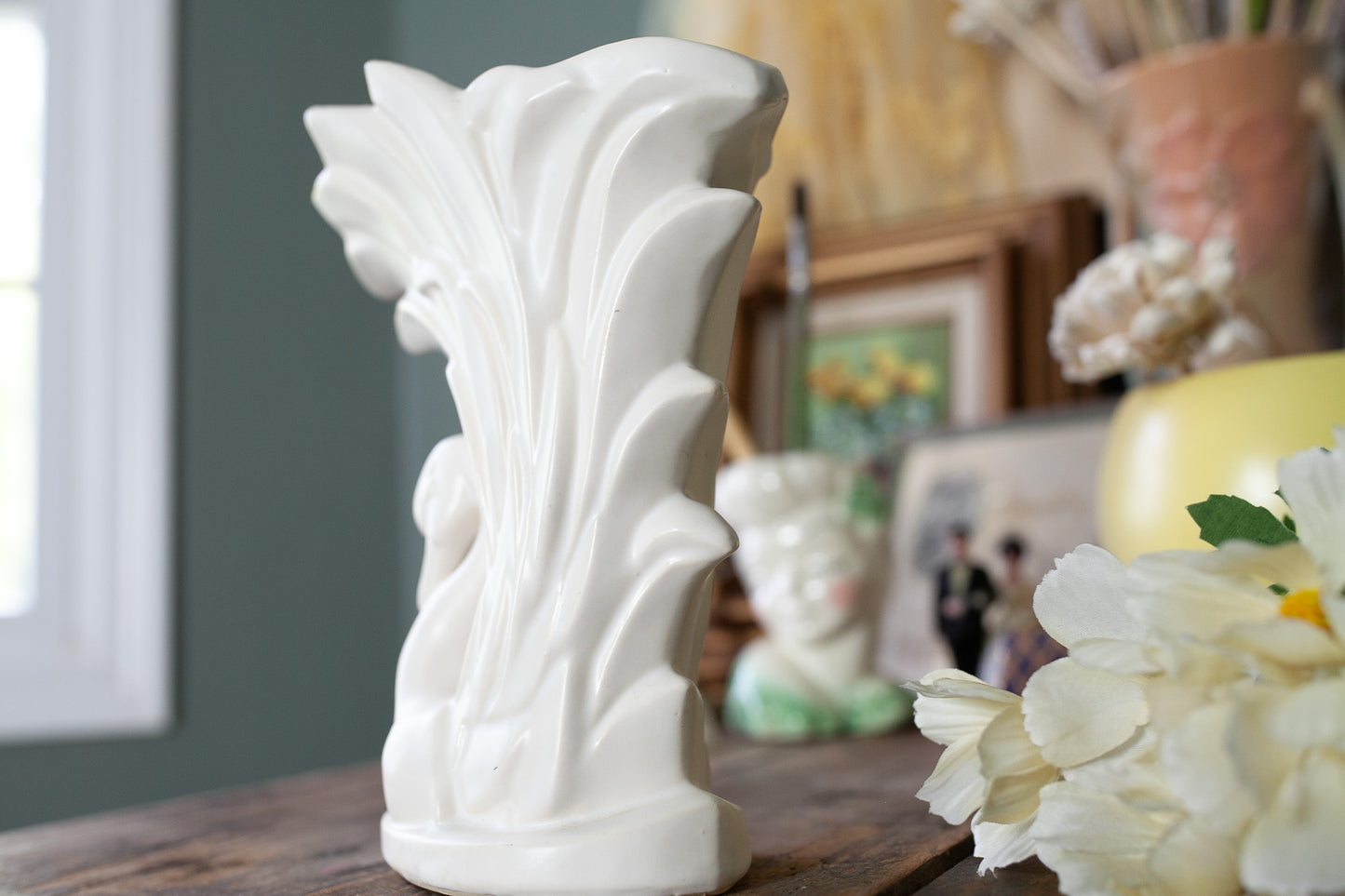 Vintage McCoy Swan Pottery Vase