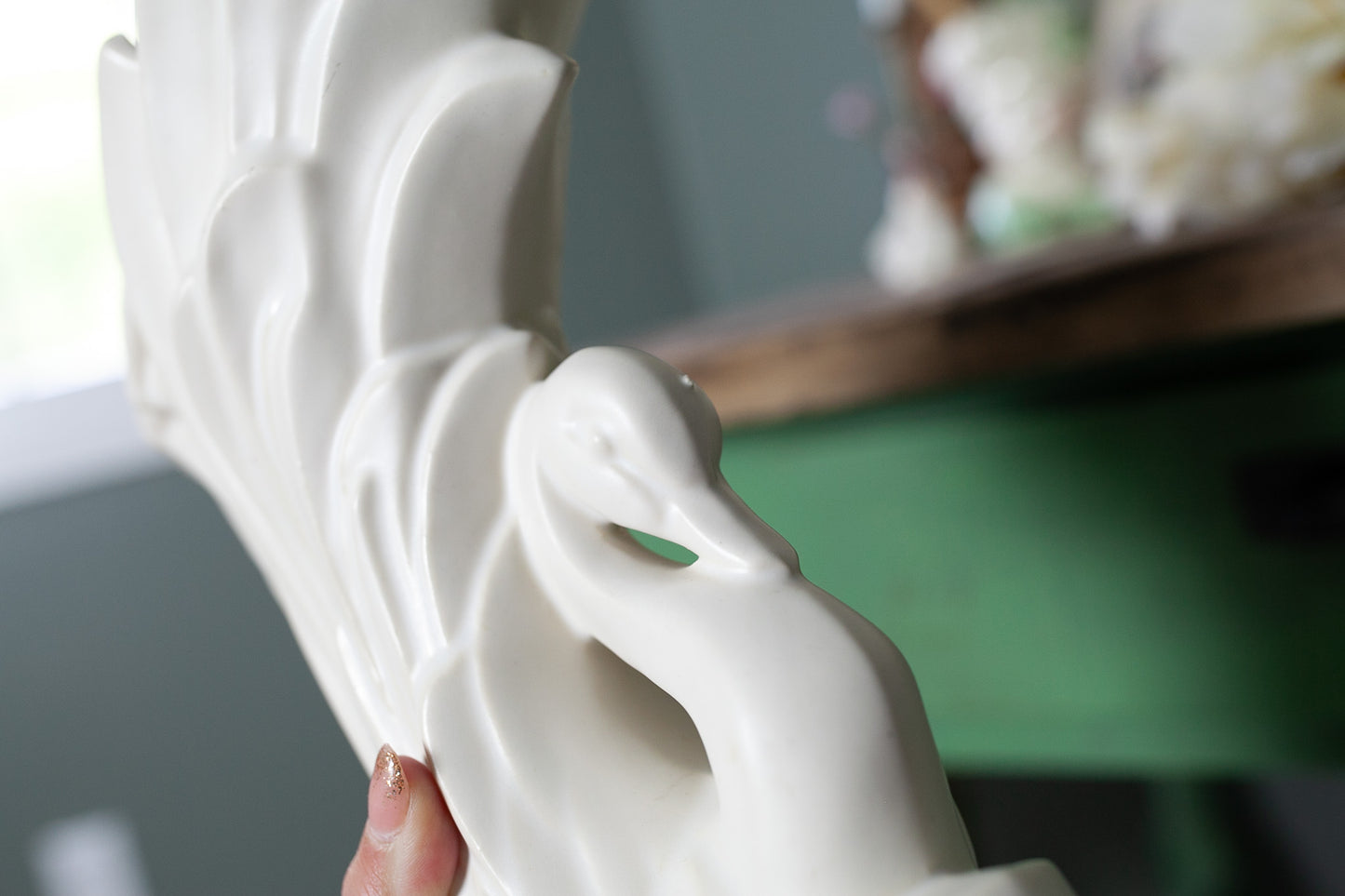 Vintage McCoy Swan Pottery Vase