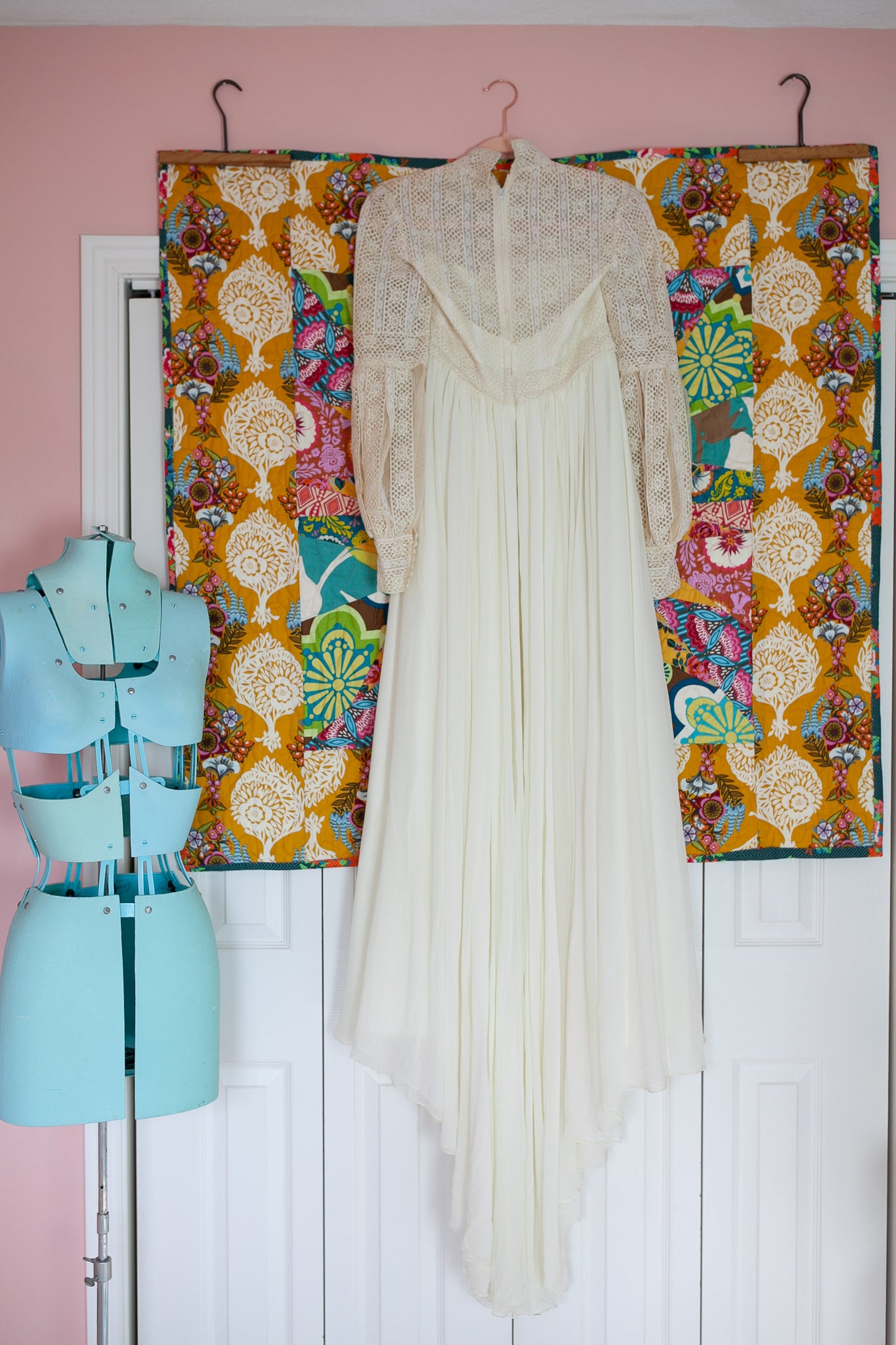 Vintage Wedding Dress- 1970's Dress -William Cahill