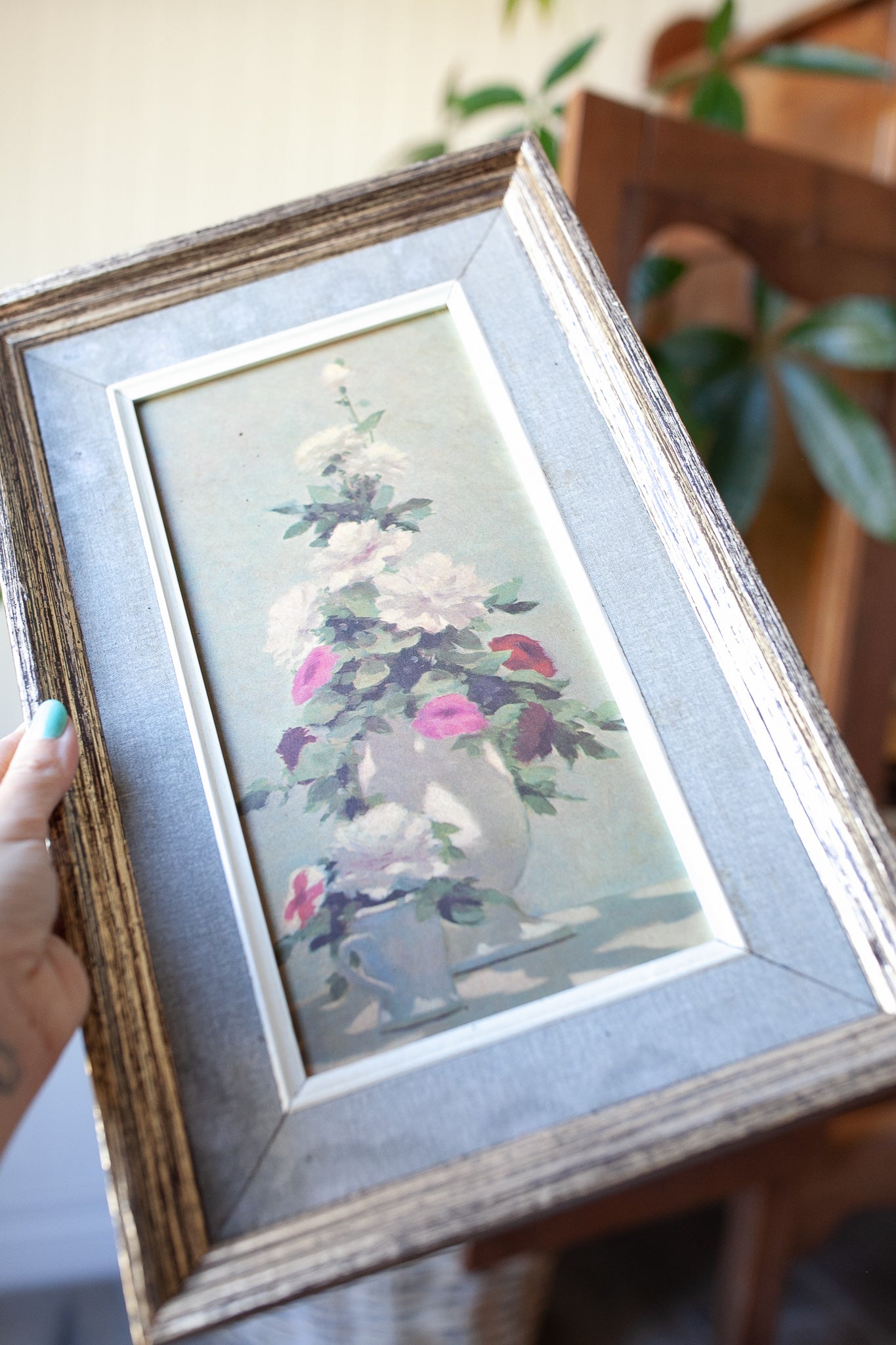 Vintage Floral Framed- Framed Flower Artwork - Flower Print