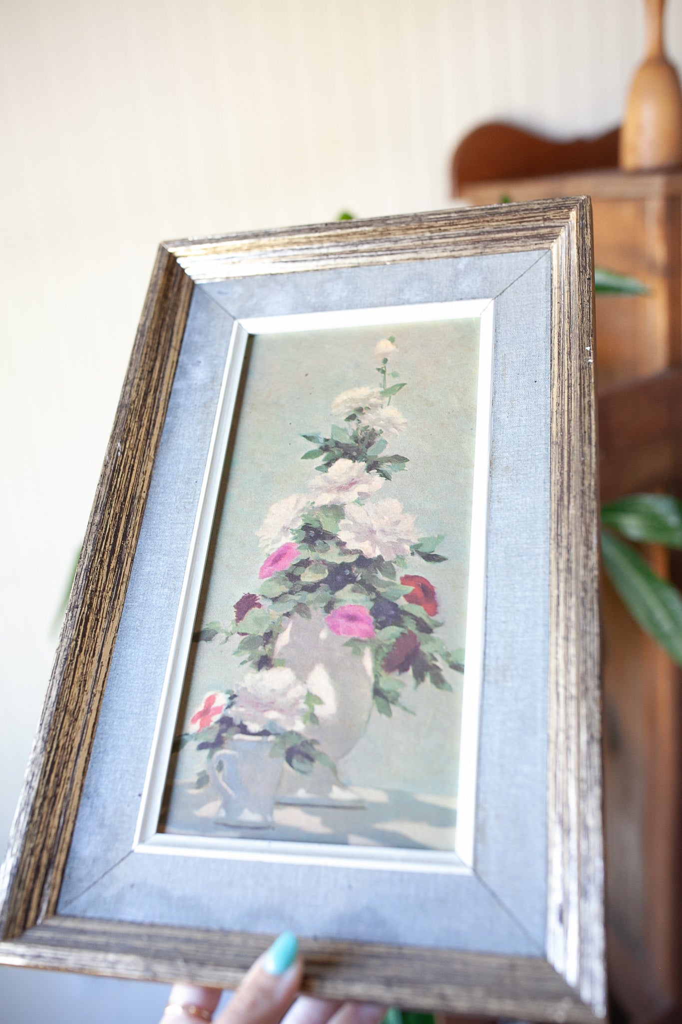 Vintage Floral Framed- Framed Flower Artwork - Flower Print