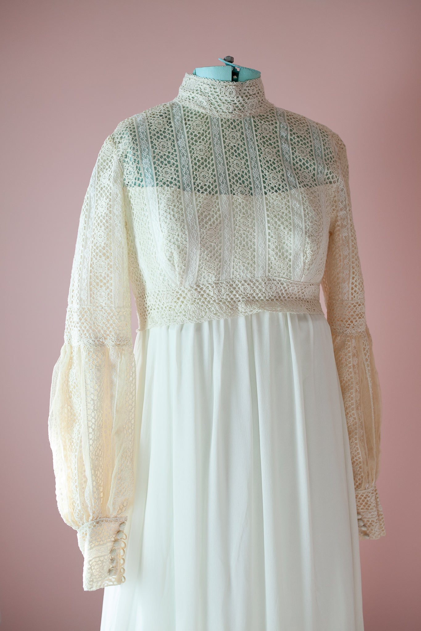 Vintage Wedding Dress- 1970's Dress -William Cahill