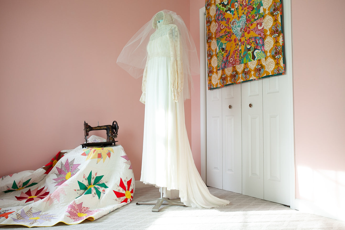 Vintage Wedding Dress- 1970's Dress -William Cahill