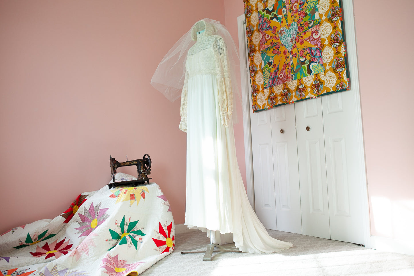 Vintage Wedding Dress- 1970's Dress -William Cahill