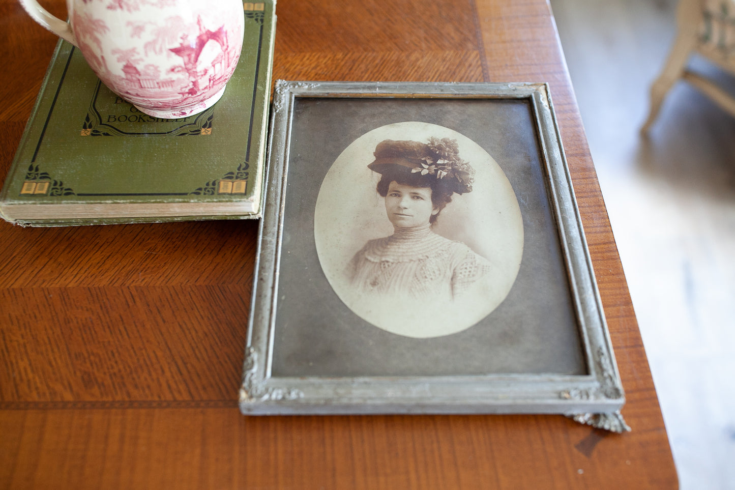 Antique Portrait Framed- Framed Lady Portrait