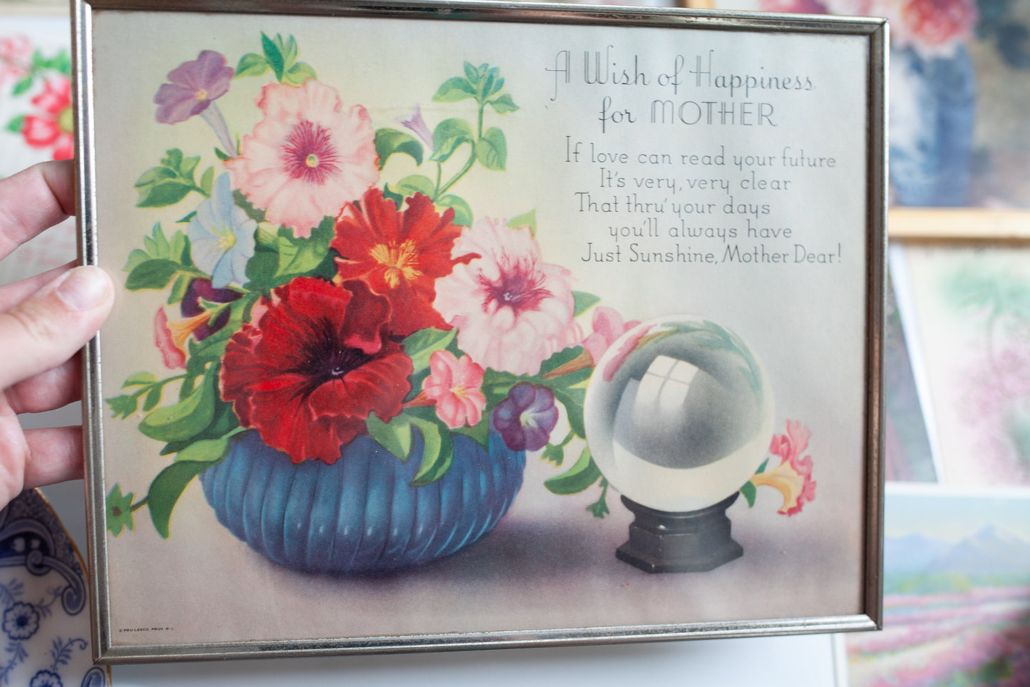 Vintage Mother Art - Mother Artwork- Vintage Florals