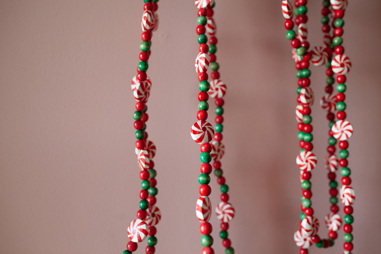 Vintage Garland- Christmas Garland -Candy wood Garland