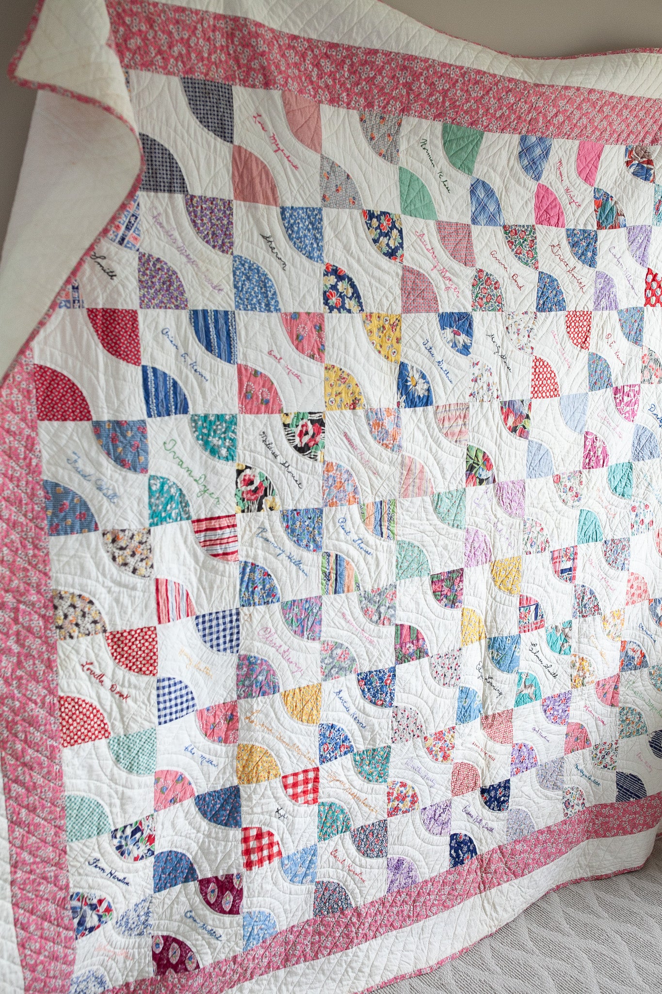 Vintage Quilt- Quilt- Autograph Quilt -1940s