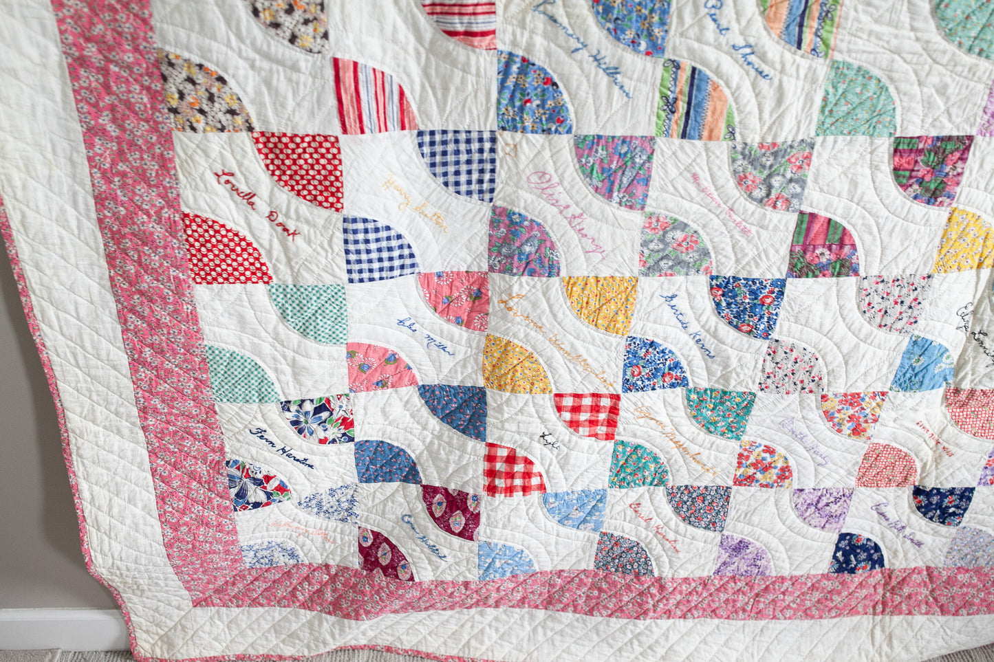 Vintage Quilt- Quilt- Autograph Quilt -1940s