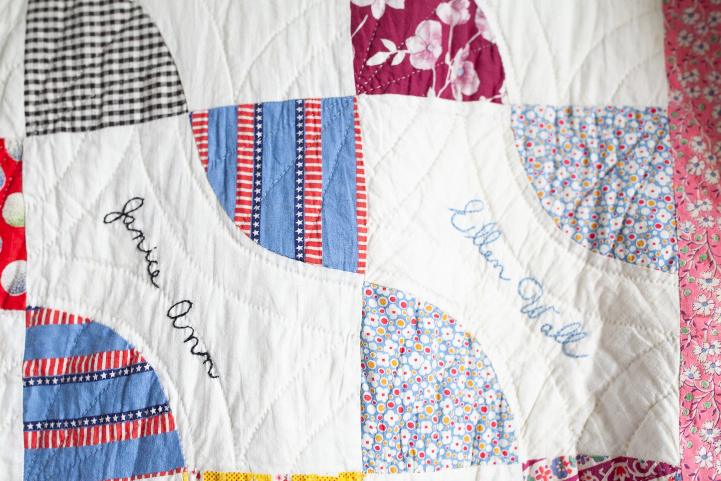 Vintage Quilt- Quilt- Autograph Quilt -1940s