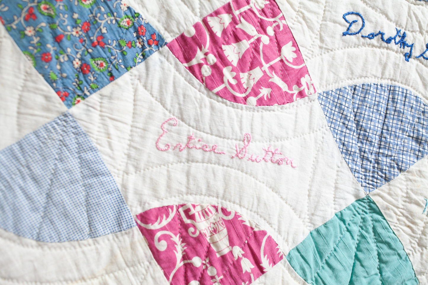 Vintage Quilt- Quilt- Autograph Quilt -1940s
