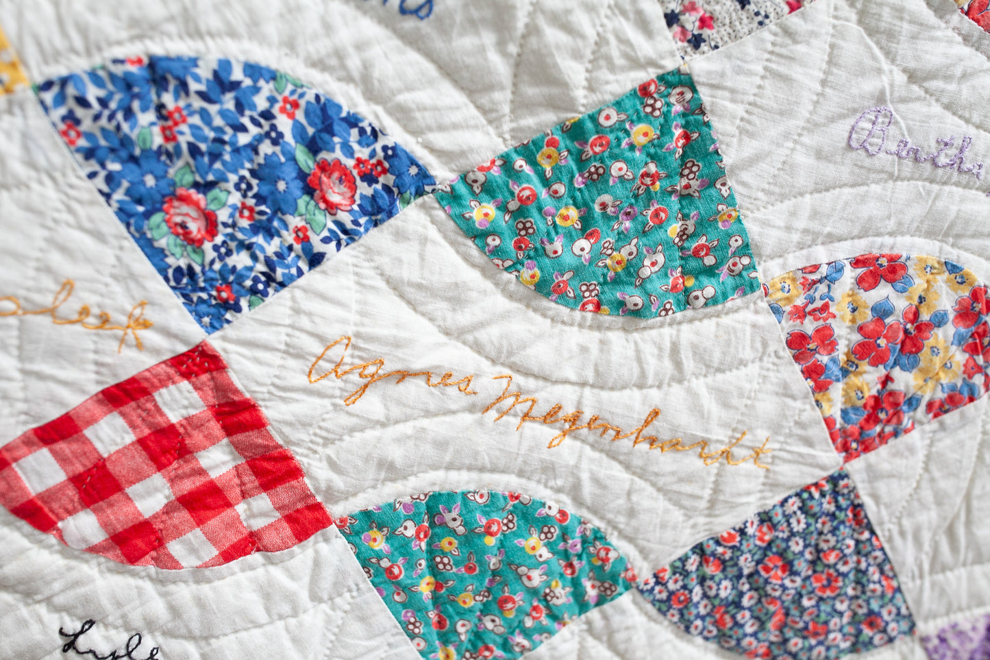 Vintage Quilt- Quilt- Autograph Quilt -1940s