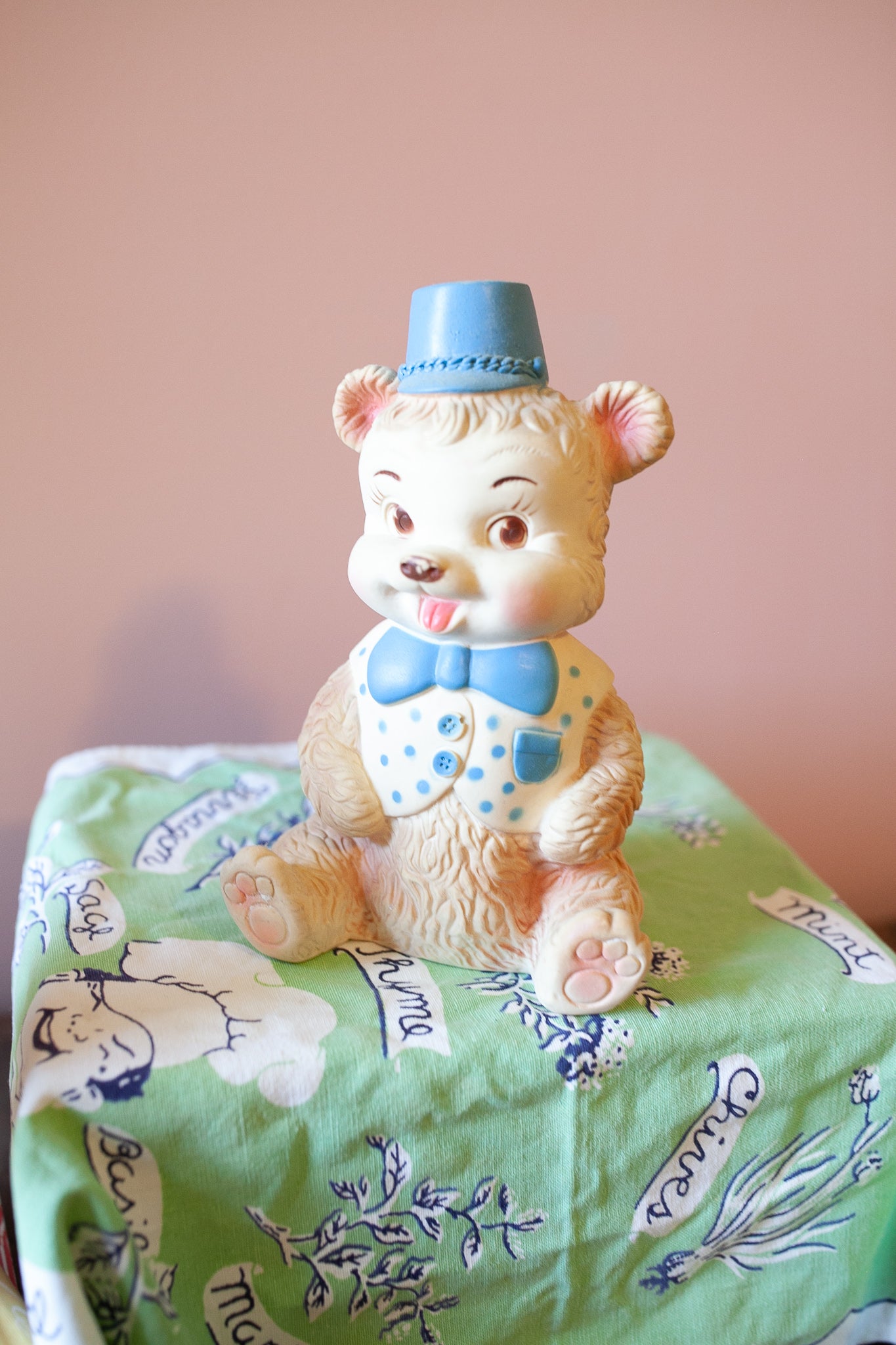 Circus Bear Rubber Squeaky Toy - Bear Toy- Edward Mobley