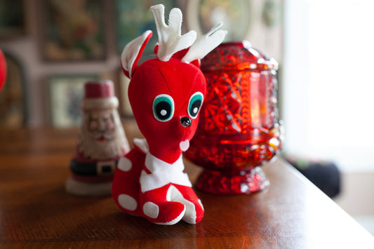 Vintage Deer - Vintage Red Reindeer