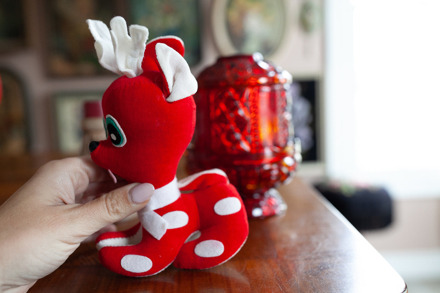 Vintage Deer - Vintage Red Reindeer