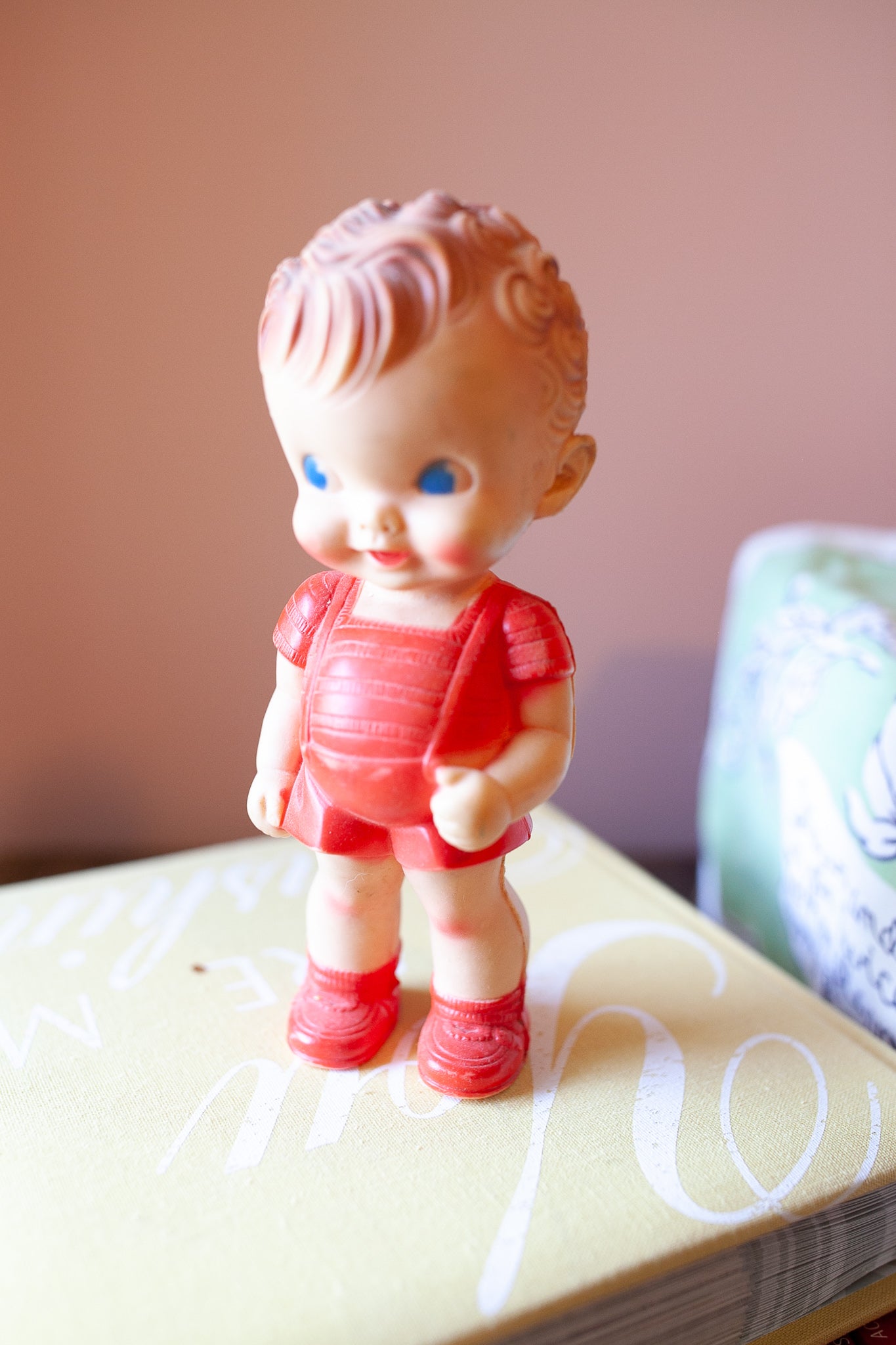 Vintage 1950s Rubber Sun Kewpie Doll Toy Squeaker