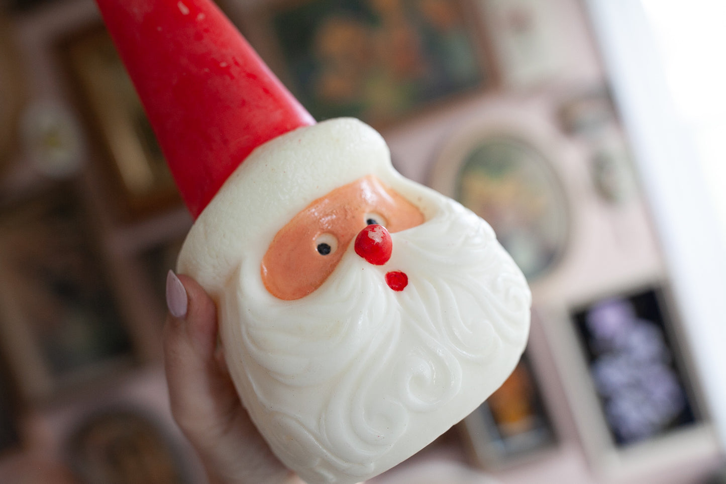 Vintage Santa Candle- Santa