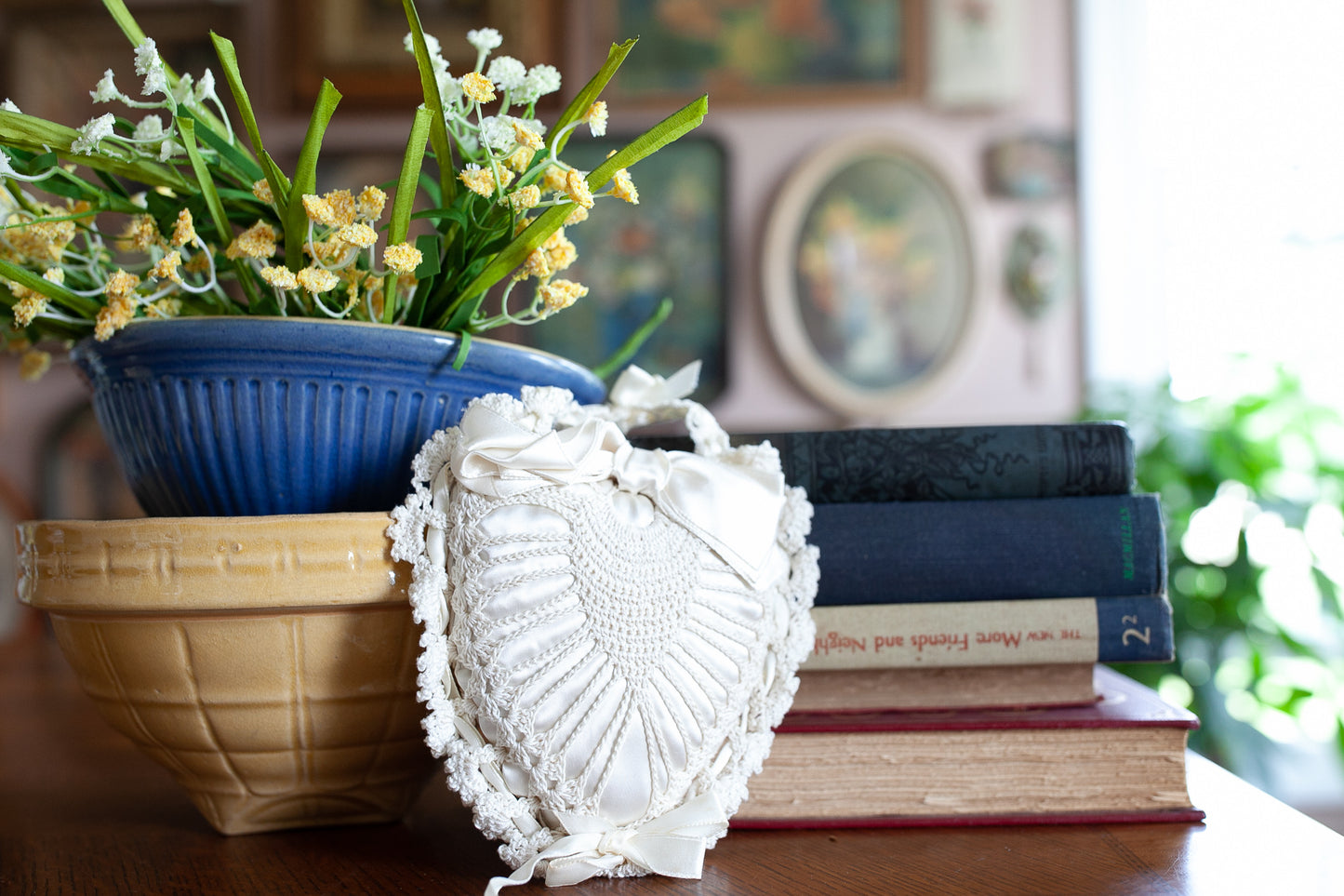 Vintage Crochet Heart Pin Cushion - Pin Cushion Heart