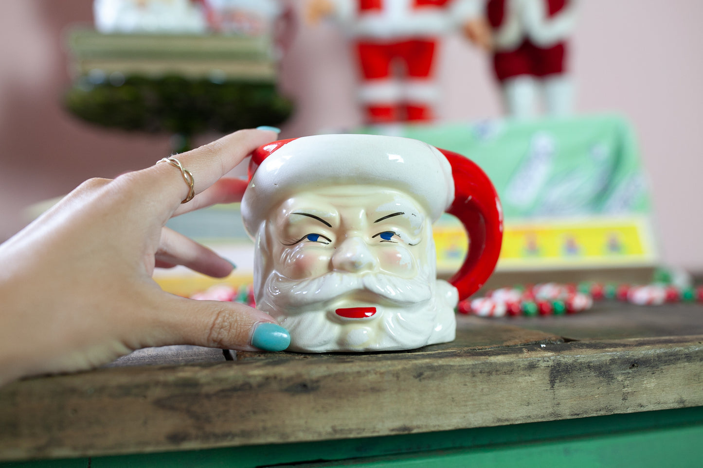 Vintage Santa Mug- Vintage Christmas