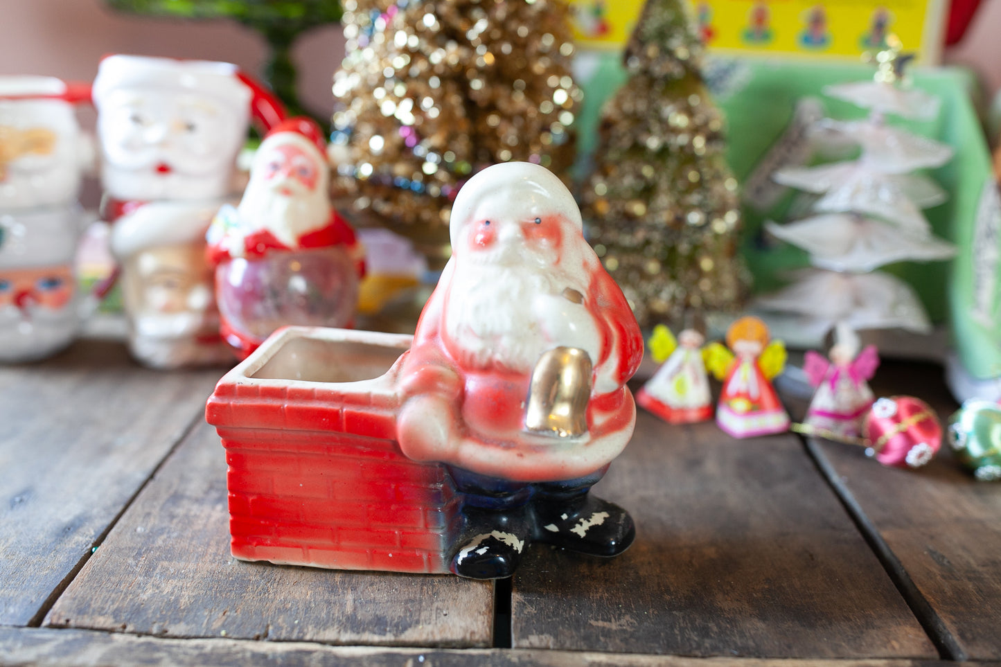 Vintage Santa Planter