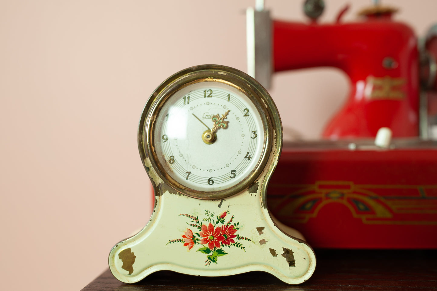 Emes German Clock - Vintage Floral Clock