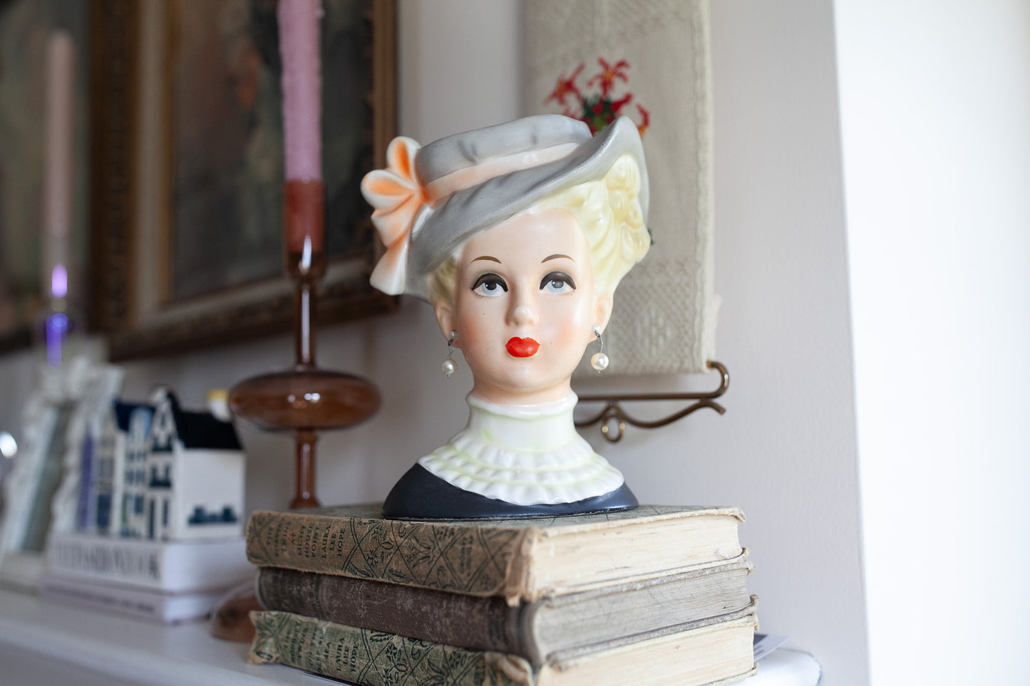 Vintage Lady Head Vase- Relpo Head 2054