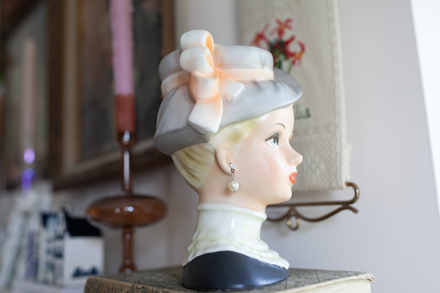 Vintage Lady Head Vase- Relpo Head 2054