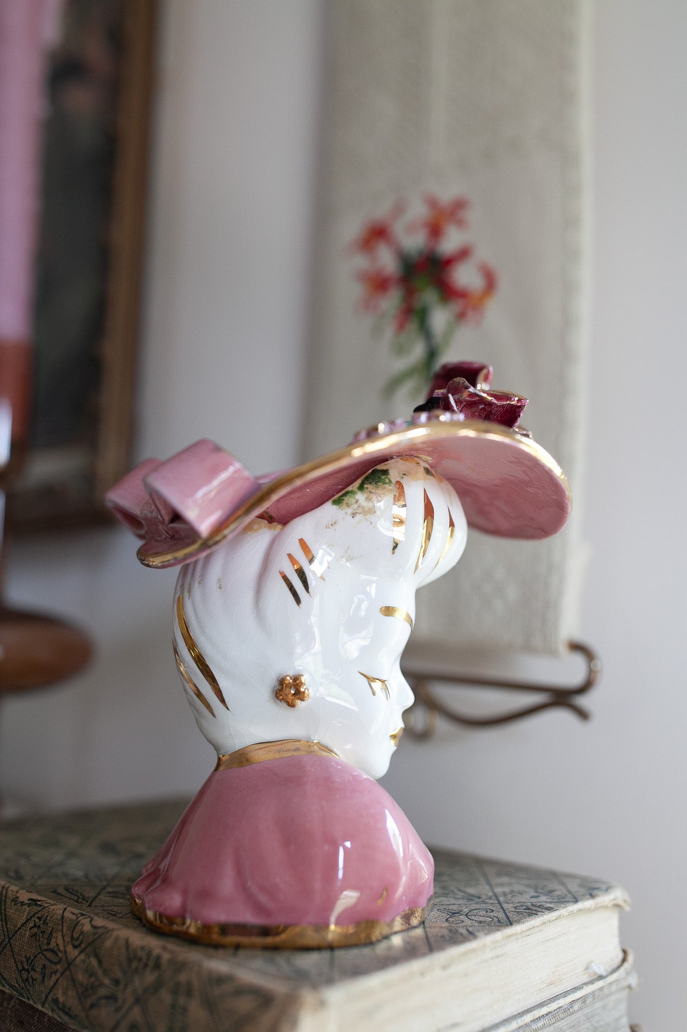Vintage Lady Head Vase- Glamour Girl