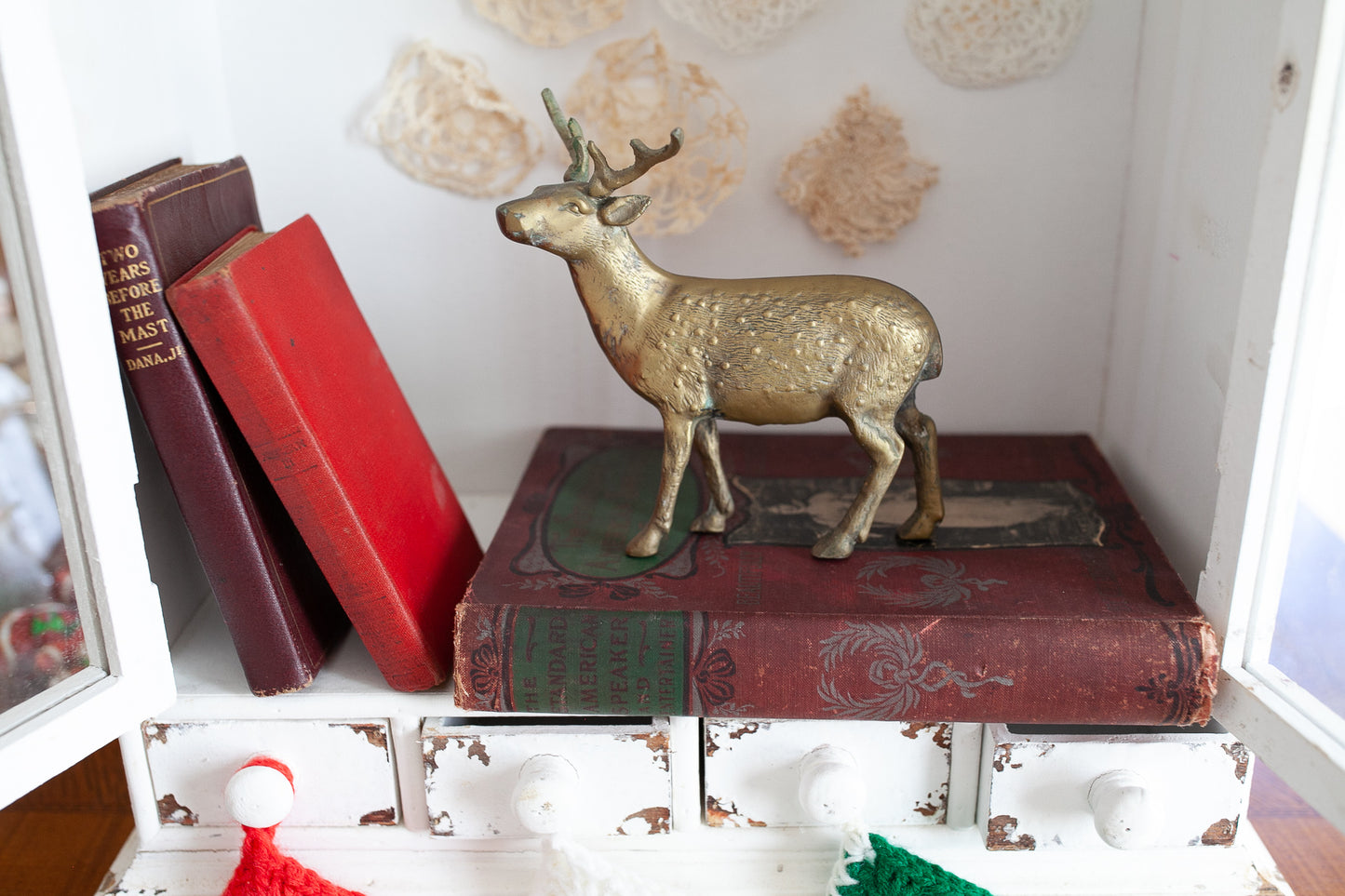 Vintage Brass Deer- Reindeer - Brass