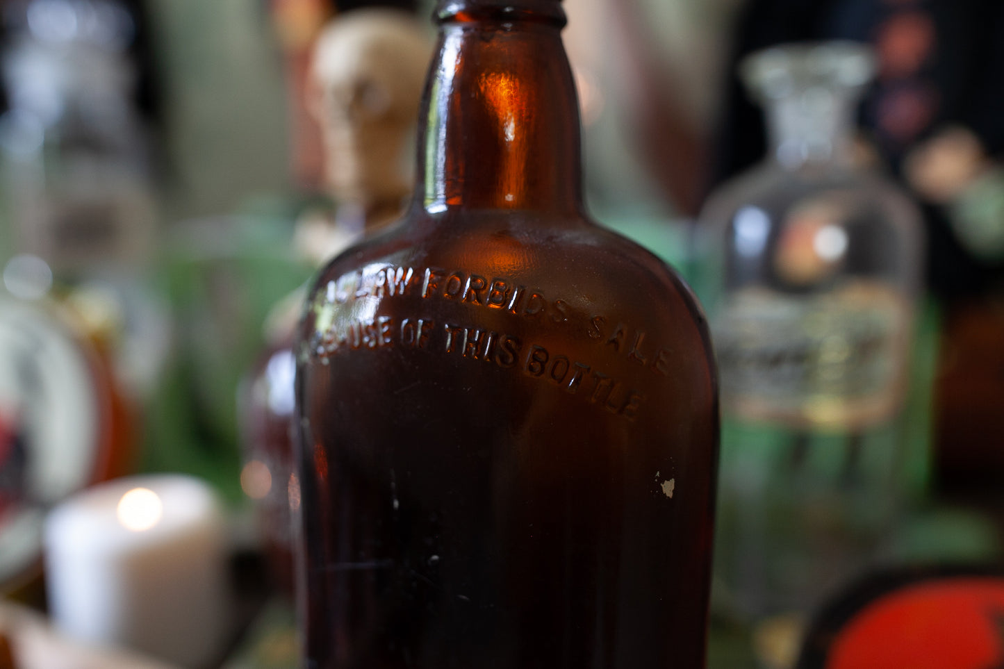 Vintage Empty Scottish Bottle with Horse- Horse Bottle- Whiskey Bottle