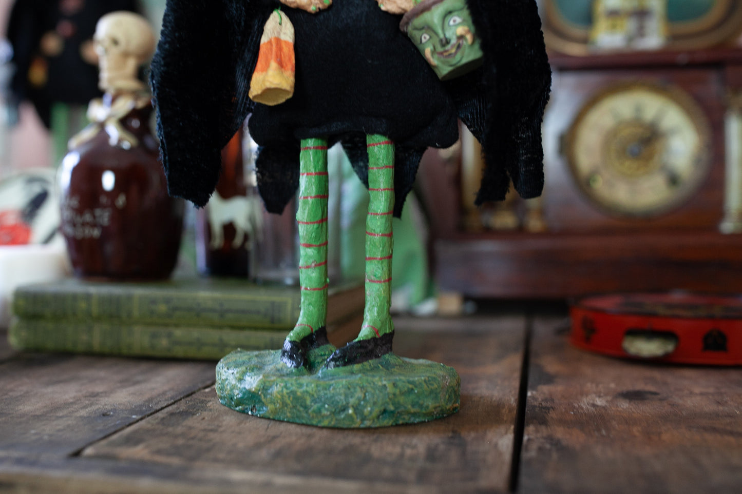 Monnie Wilson paper mache witch- Vintage Witch- Vintage Halloween